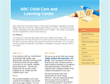 Tablet Screenshot of abc-childcare.com